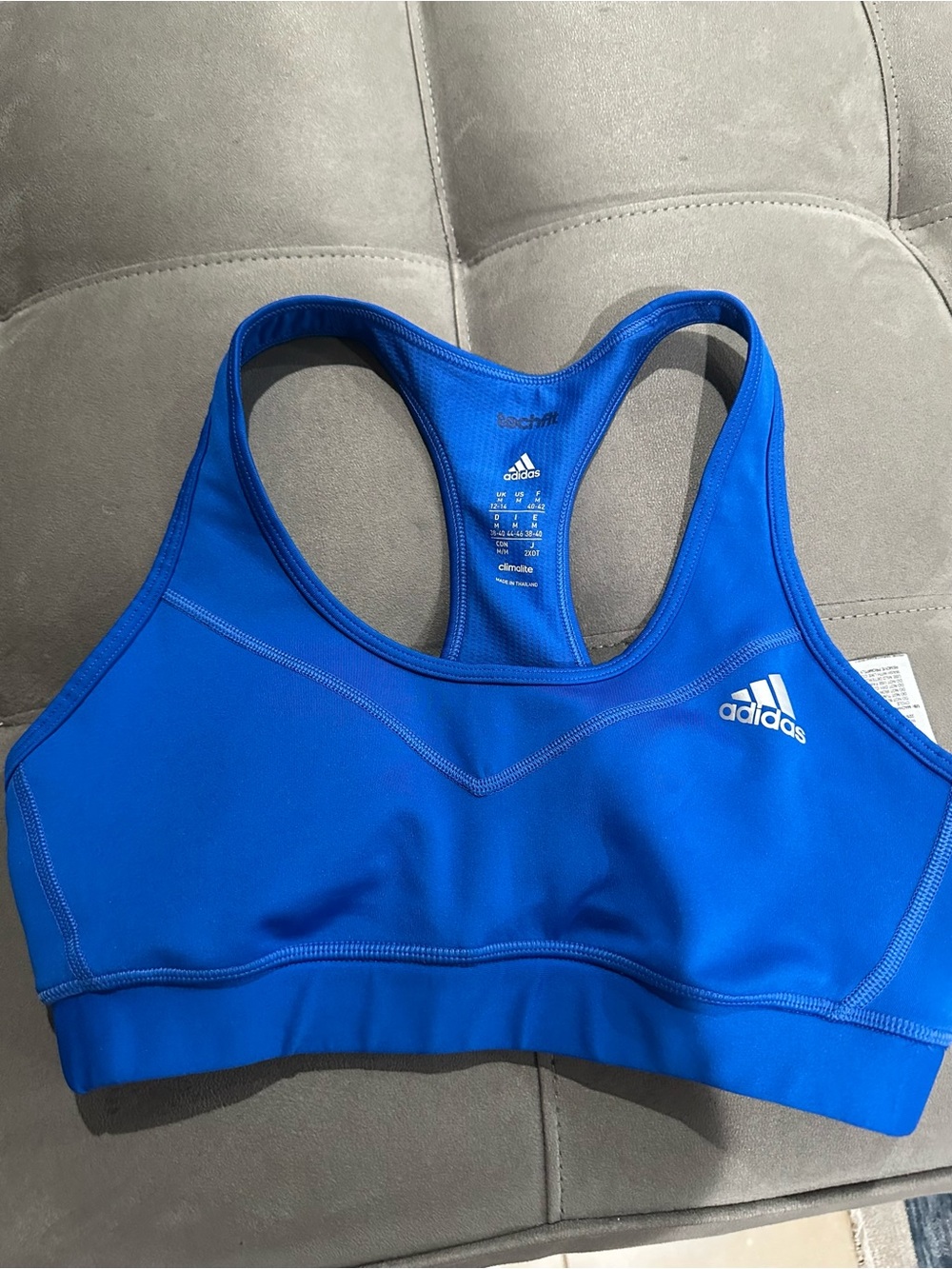 adidas Bright Blue Racerback Sports Bra